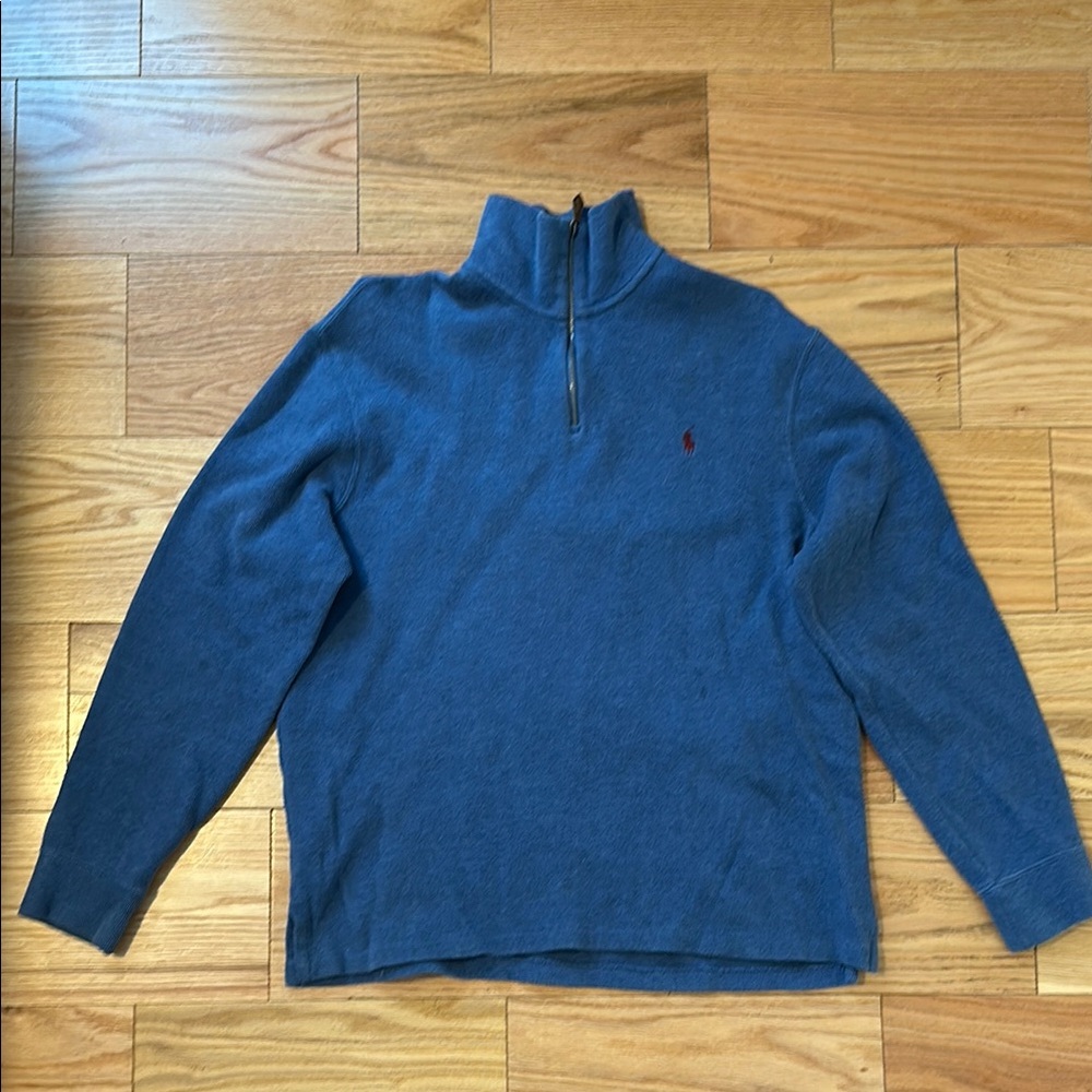 Polo by Ralph Lauren Men's Blue Half-Zip Sweater